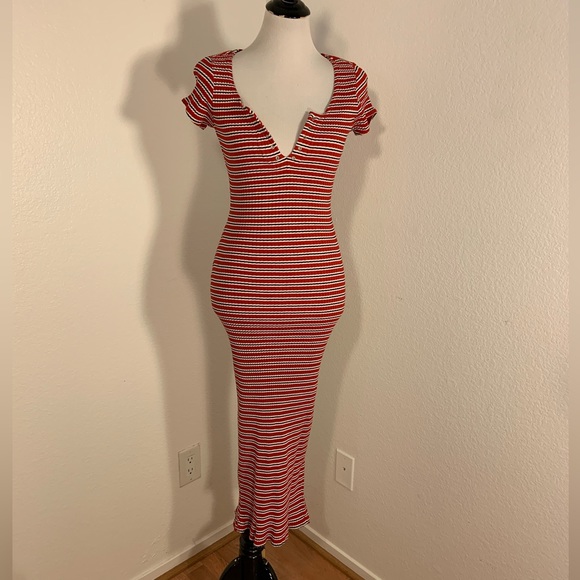 NWOT Junior’s Rampage Red, White & Blue Striped Dress - Size 7 - Picture 1 of 6